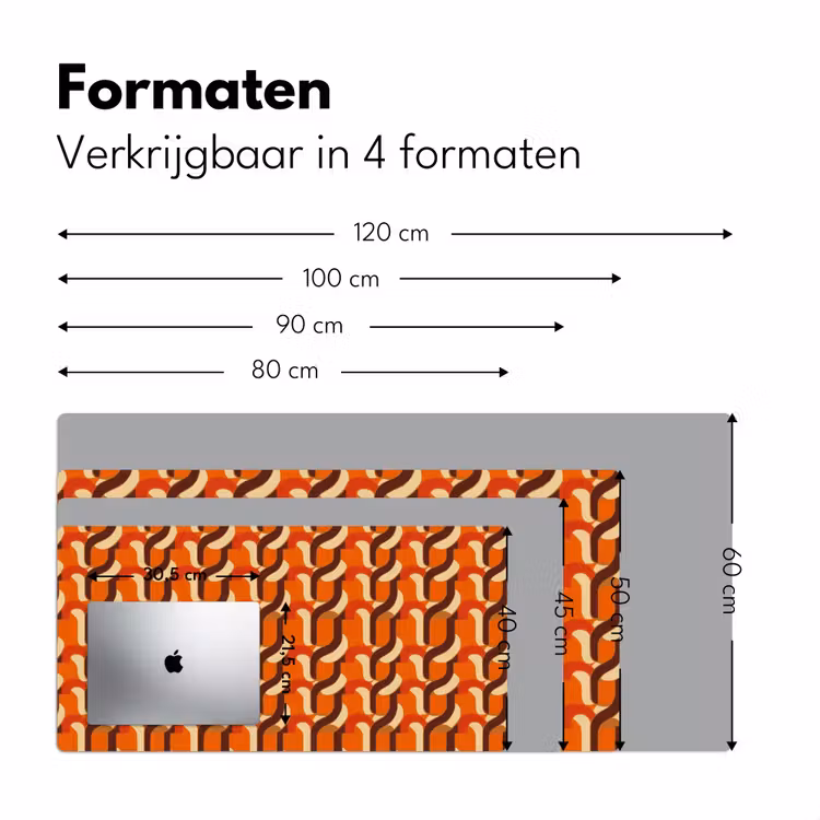 Retro - Modern - Kleurrijk Muismat XXL klein 681 -sfeer5