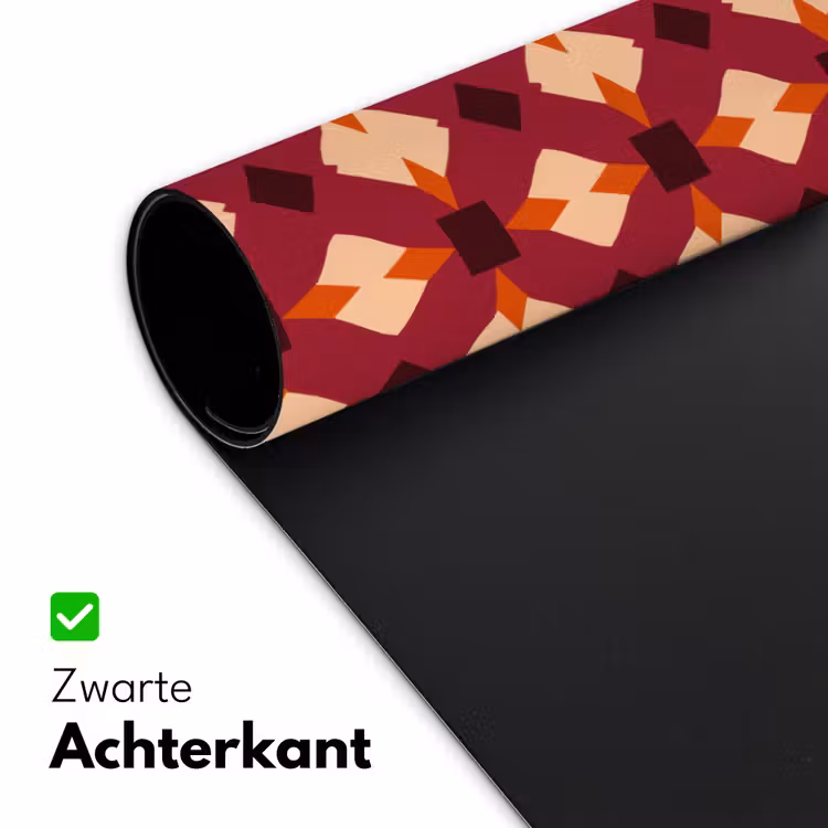Retro - Patroon - Kleurrijk Muismat XXL klein 681 -sfeer2