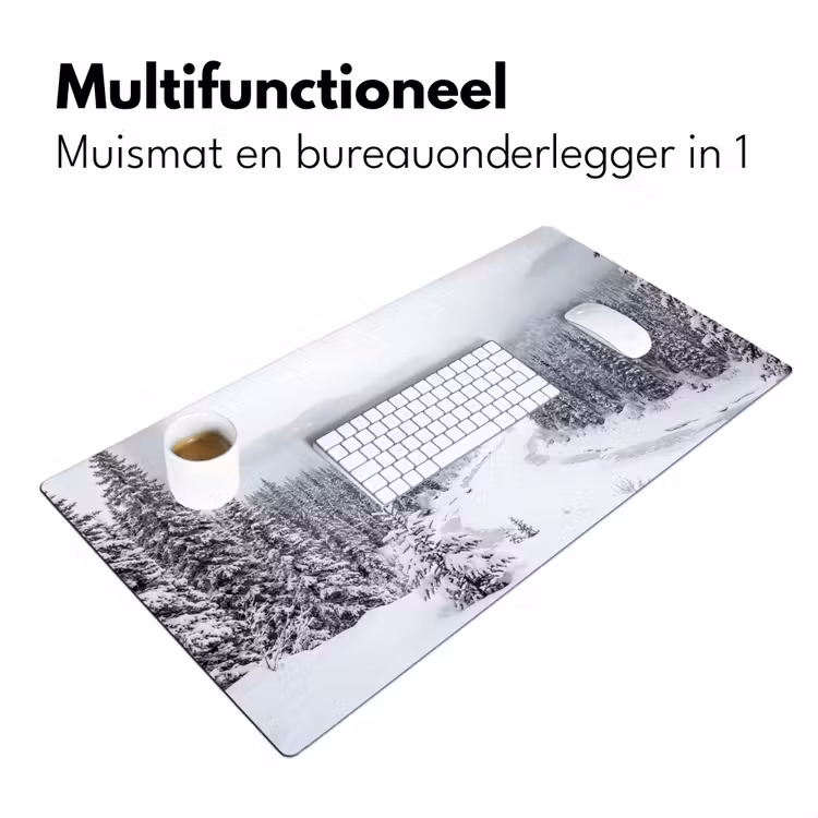 Rivier - Bevroren - Landschap - Winter Muismat XXL klein -sfeer4
