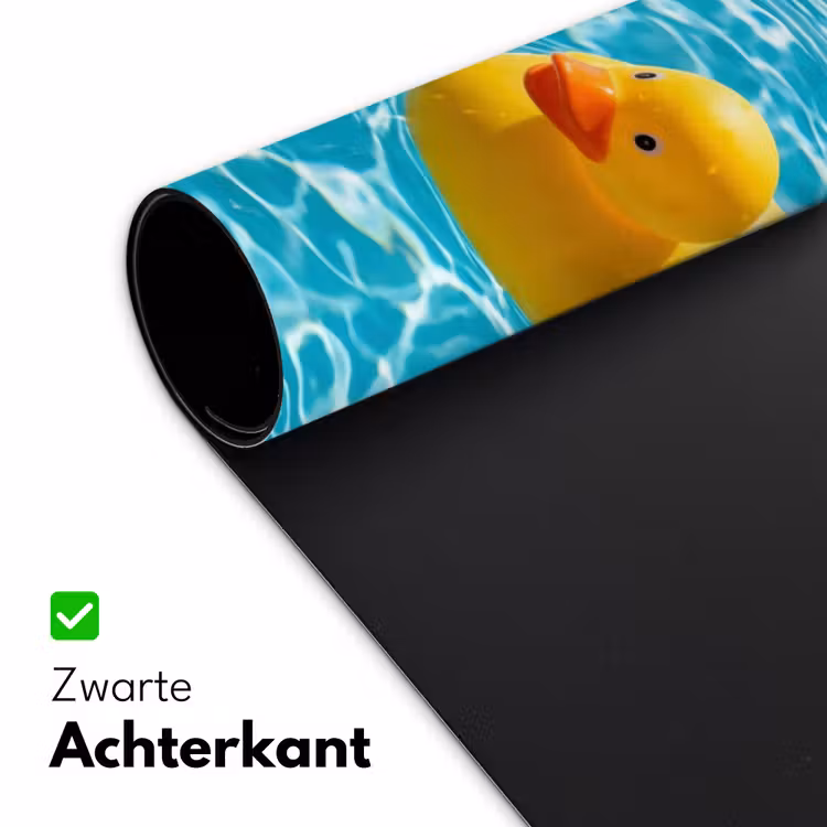 Badeend - Dobberen - Blauw Muismat XXL klein -sfeer2