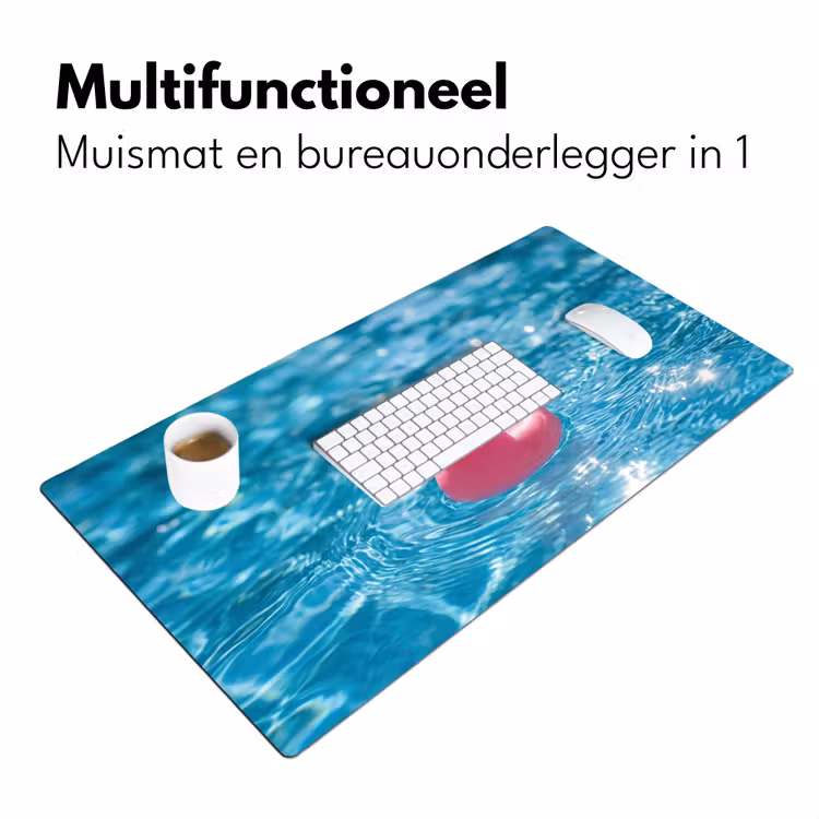 Badeend - Dobberend - Roze Muismat XXL klein -sfeer4