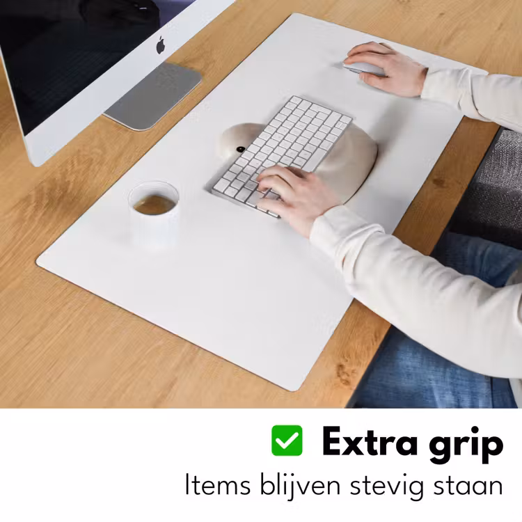 Badeend - Minimalistisch - Wit Muismat XXL klein -sfeer3