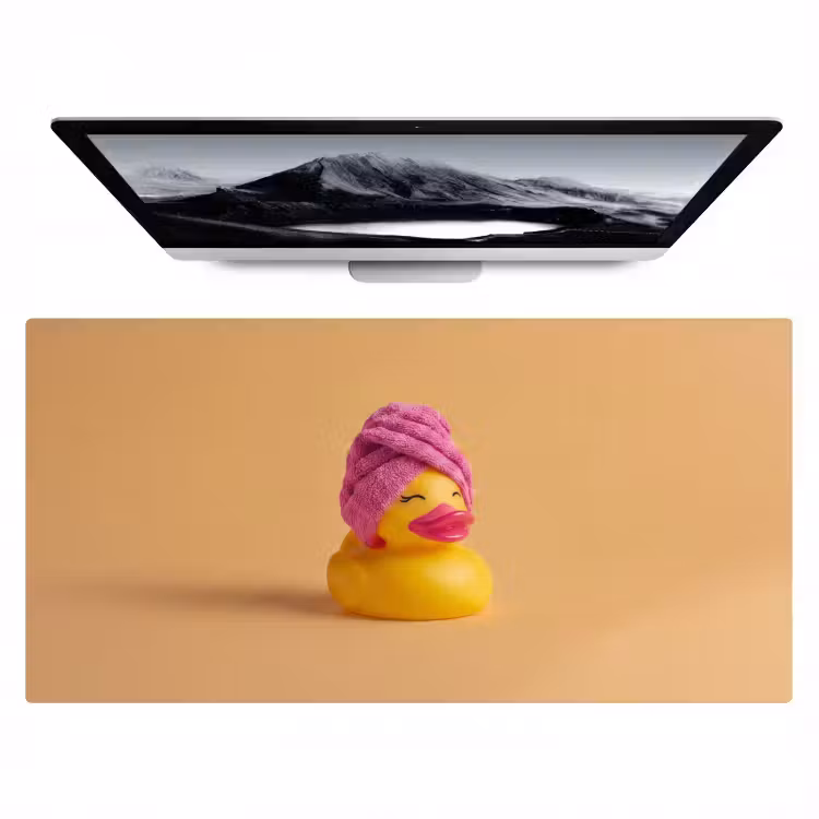 Badeend - Handdoek - Kleurrijk Muismat XXL klein -zzz3d