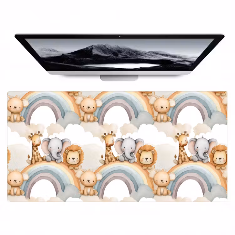 Safari - Regenboog - Kleurrijk Muismat XXL klein 681 -zzz3d
