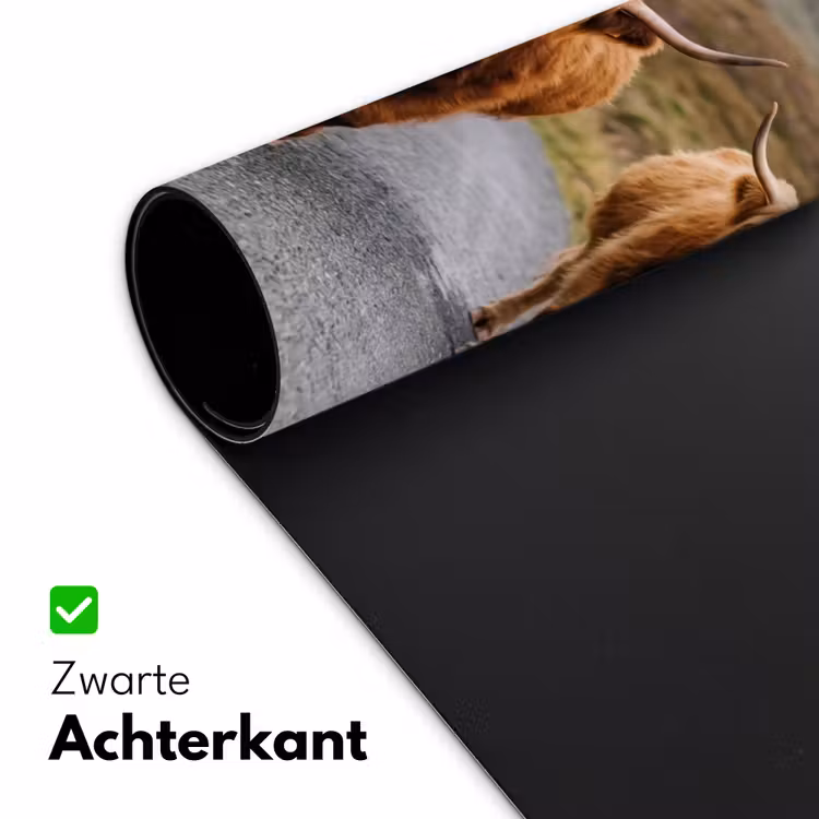 Schotse Hooglanders - Weg - Landschap - Kudde Muismat XXL klein -sfeer2