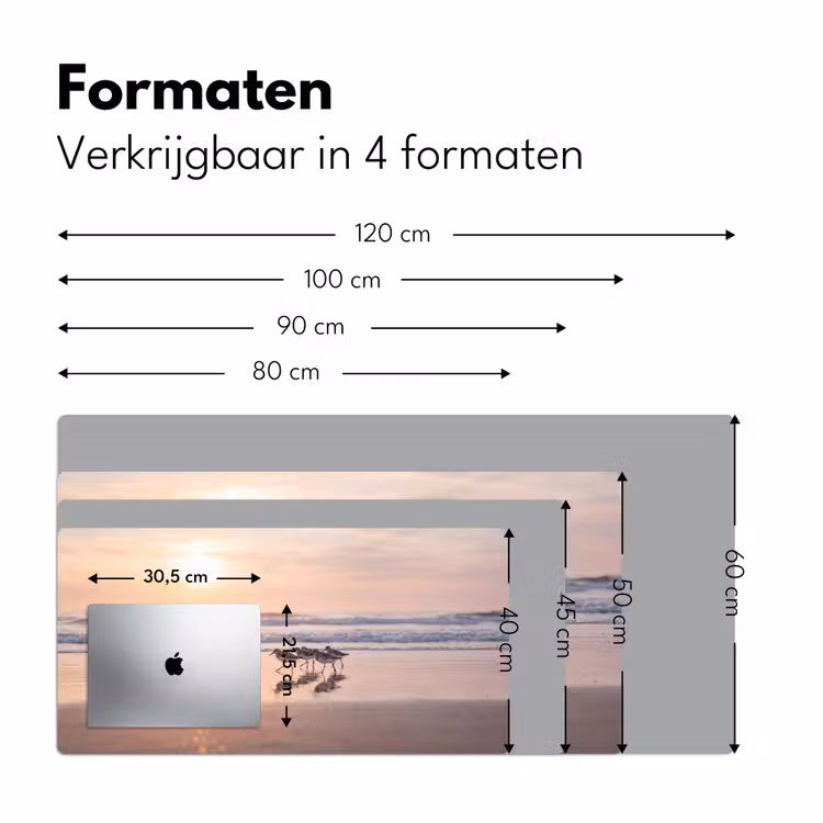 Zee - Vogels - Strand Muismat XXL klein -sfeer5