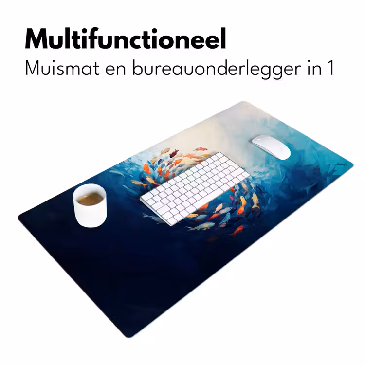 Zee - Vissen - Kleurrijk - Dynamisch Muismat XXL klein -sfeer4