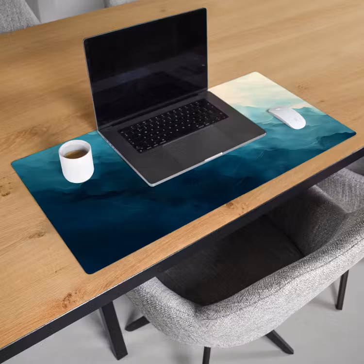 Zee - Silhouet - Abstract - Blauw Muismat XXL klein -sfeer1