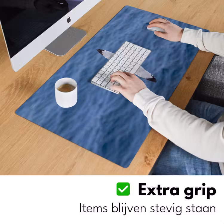 Zeemeeuw - Oceaan - Blauw Muismat XXL klein -sfeer3