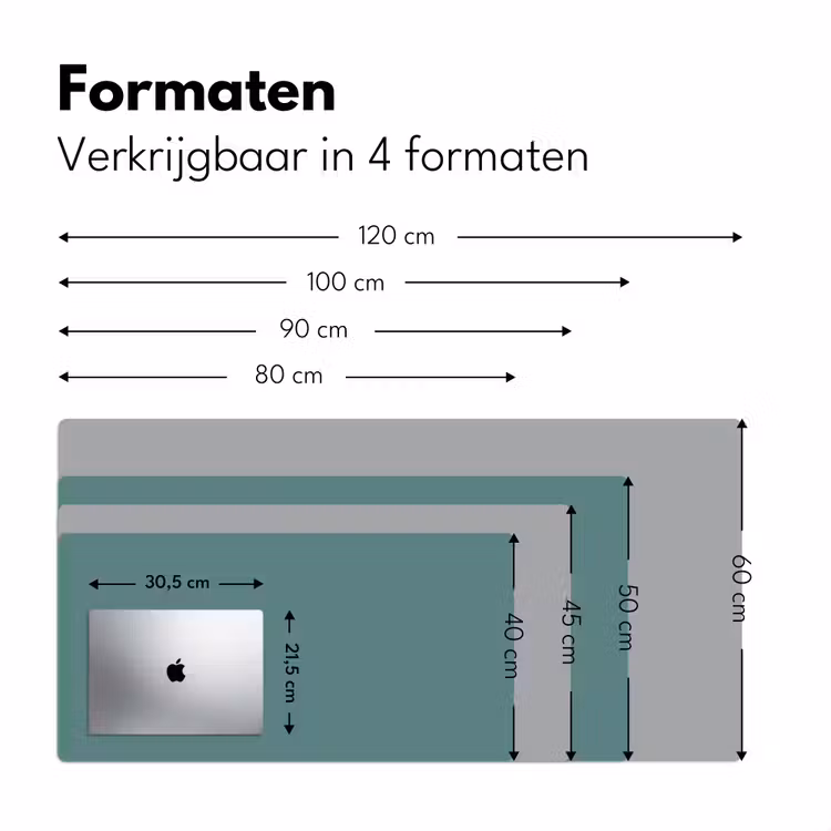 Serene - Teal - Blauw Muismat XXL klein 681 -sfeer5