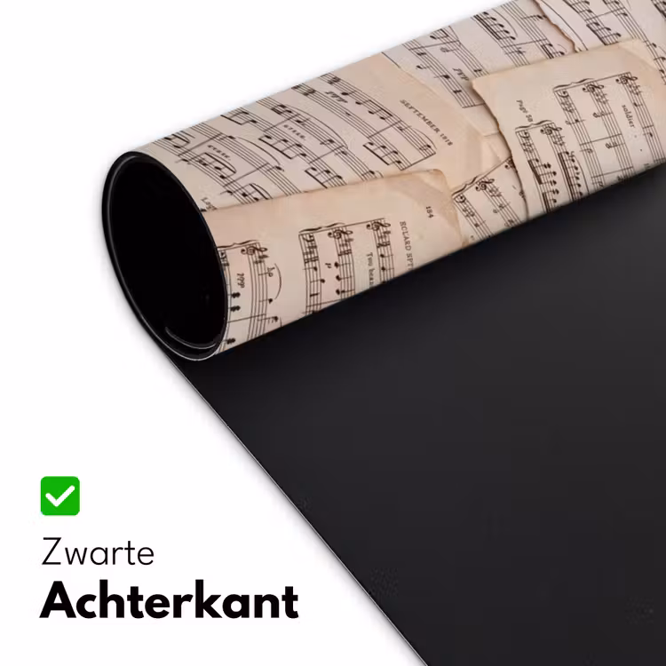 Bladmuziek - Oud - Noten - Vintage - Beige Muismat XXL klein -sfeer2