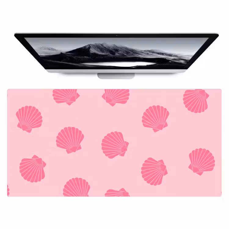 Schelp - Patroon - Zee - Modern - Roze Muismat XXL klein -zzz3d