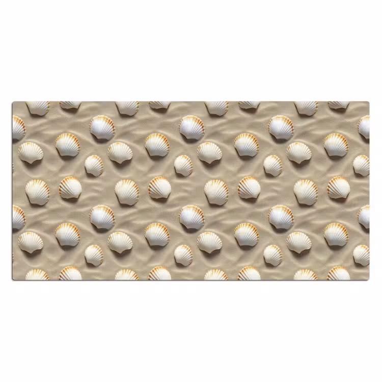 Schelpen - Zand - Maritiem Muismat XXL klein 681 -3d_leeg