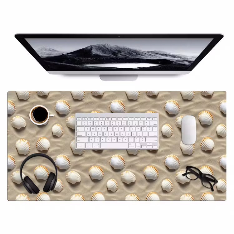 Schelpen - Zand - Maritiem Muismat XXL klein 681 -3d