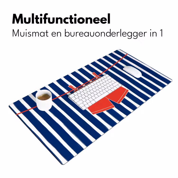 Shorts - Waslijn - Zomer - Illustratie - Rood Muismat XXL klein -sfeer4