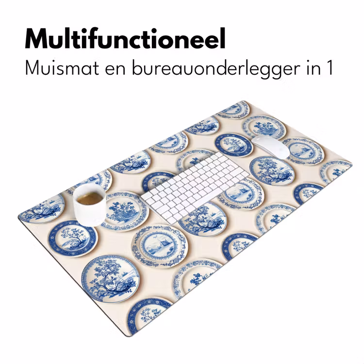 Borden - Bomen - Planten - Blauw Muismat XXL klein 681 -sfeer4