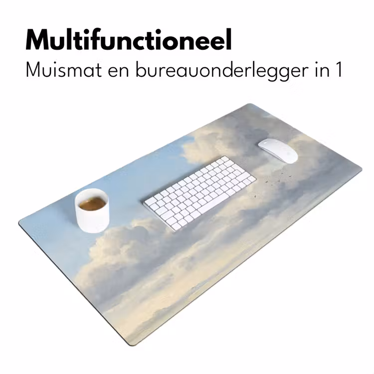 Lucht - Wolken - Natuur - Klassiek - Blauw Muismat XXL klein -sfeer4
