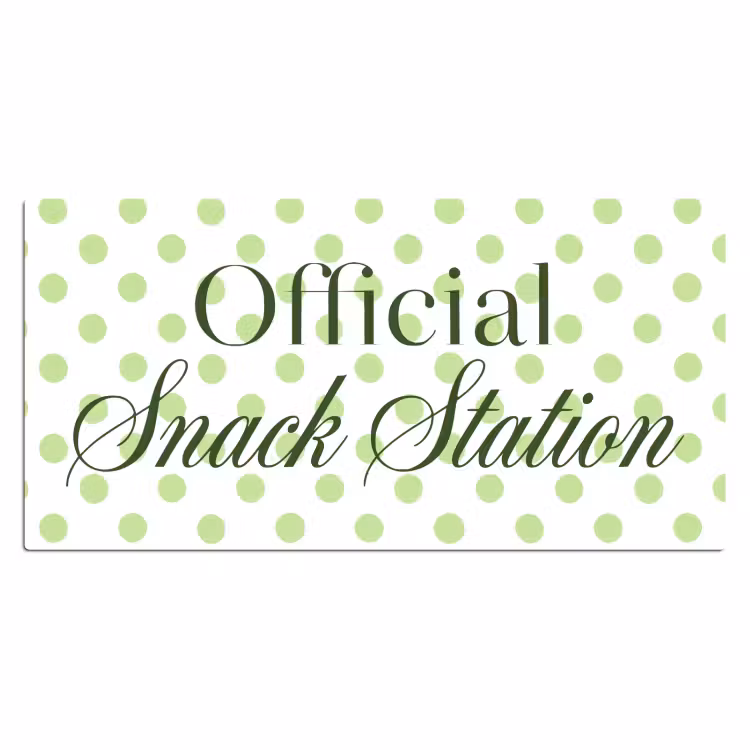 Snack Station - Groen - Stippen Muismat XXL klein -3d_leeg