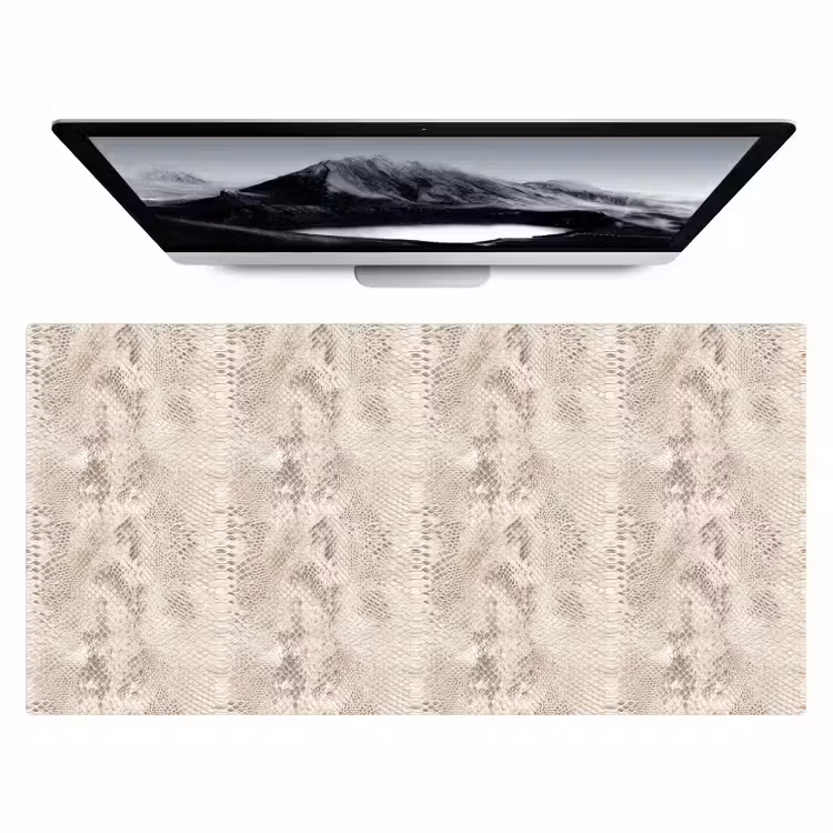 Slang - Patroon - Beige Muismat XXL klein 681 -zzz3d