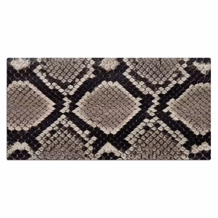 Slangenleer - Patroon - Beige Muismat XXL klein -3d_leeg