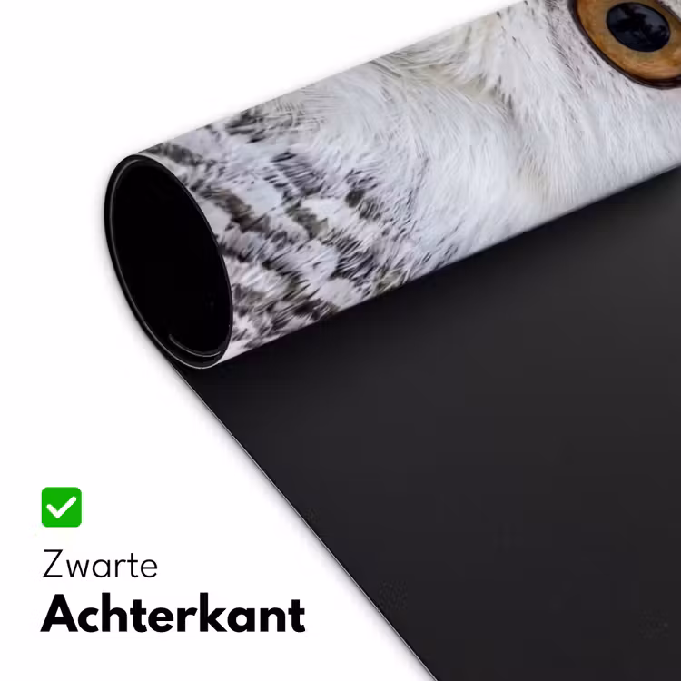 Sneeuwuil - Oog - Wildlife - Wit Muismat XXL klein -sfeer2