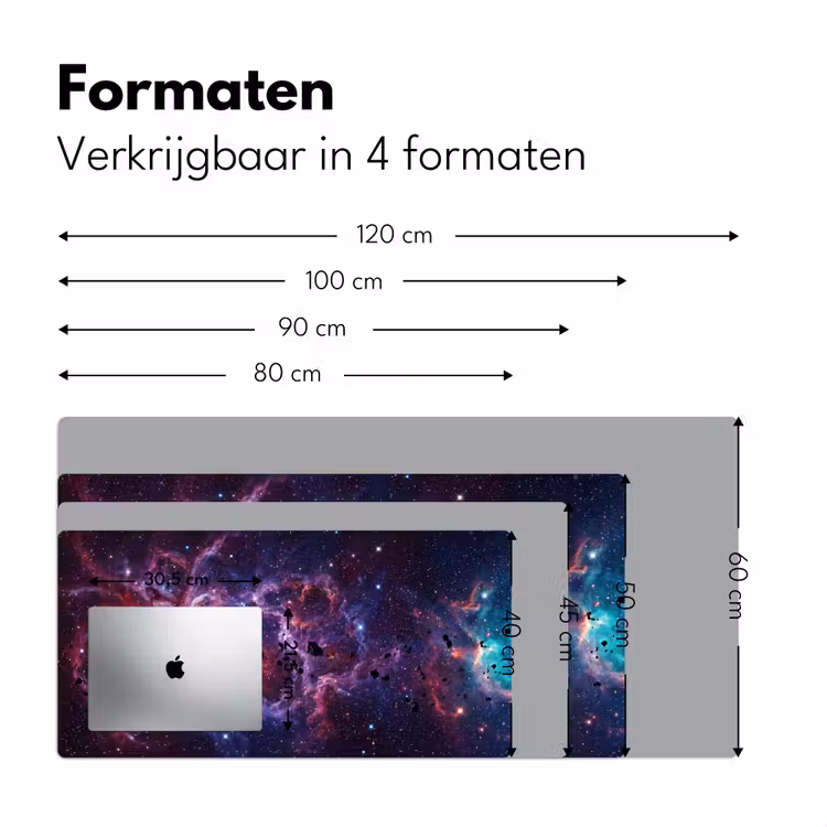 Space - Stars - Abstract - Colorful Muismat XXL klein -sfeer5