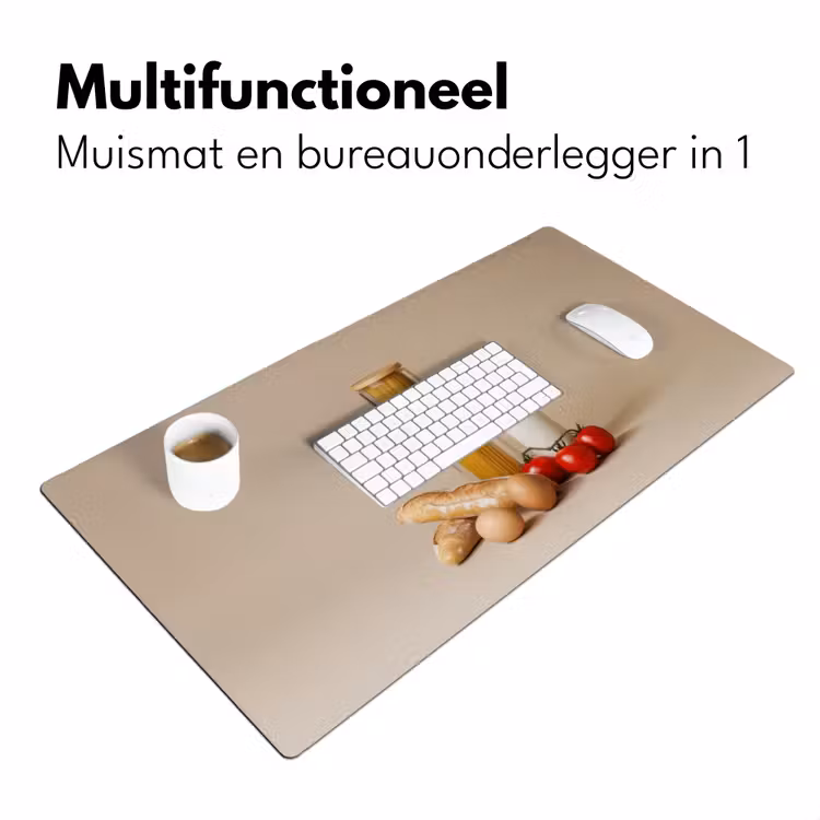 Spaghetti - Melk - Tomaten - Eieren - Brood Muismat XXL klein -sfeer4