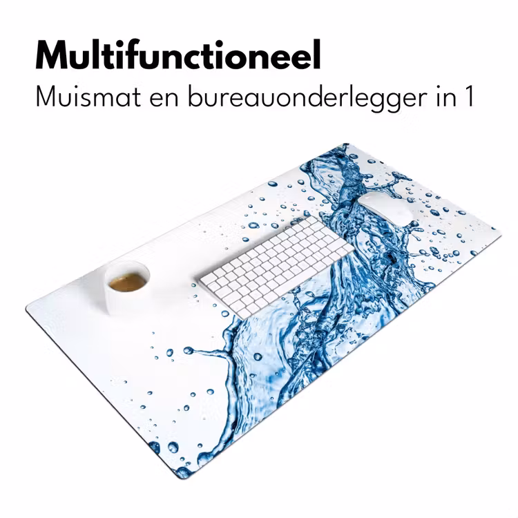 Spash - Water - Blauw Muismat XXL klein -sfeer4