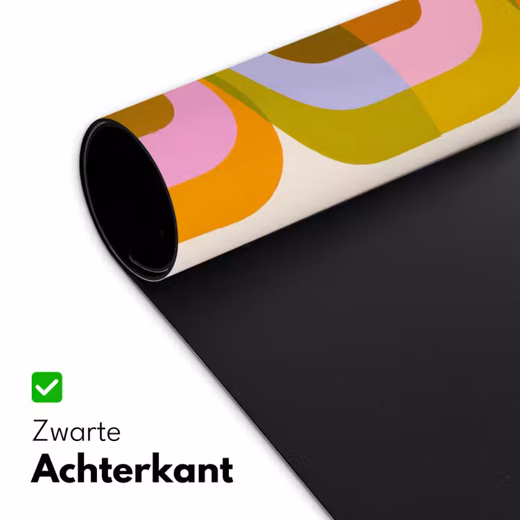 Stapel - Vormen - Geblokt - Oranje Muismat XXL klein -sfeer2