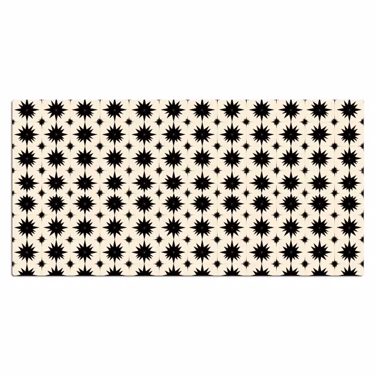 Stervormen - Geometrisch - Zwart Muismat XXL klein 681 -3d_leeg