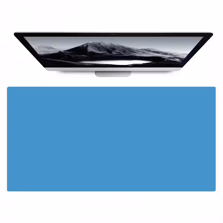 Steel - Blue - Blauw Muismat XXL klein 681 -zzz3d