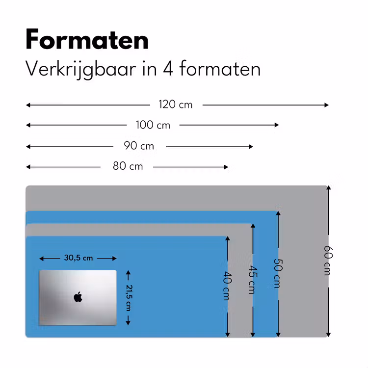 Steel - Blue - Blauw Muismat XXL klein 681 -sfeer5