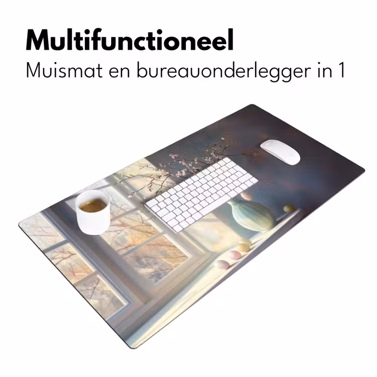 Stilleven - Vaas - Paastak Muismat XXL klein -sfeer4
