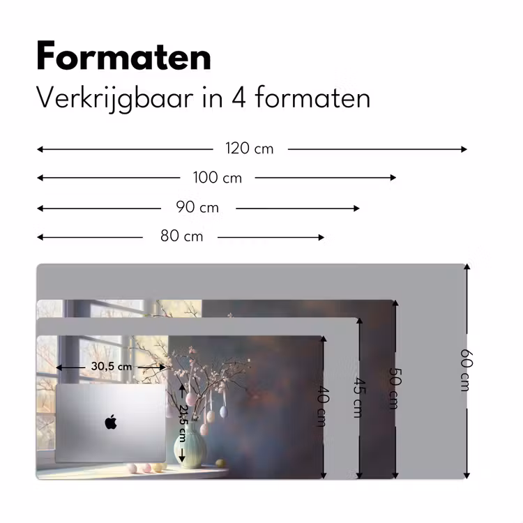 Stilleven - Vaas - Paastak Muismat XXL klein -sfeer5