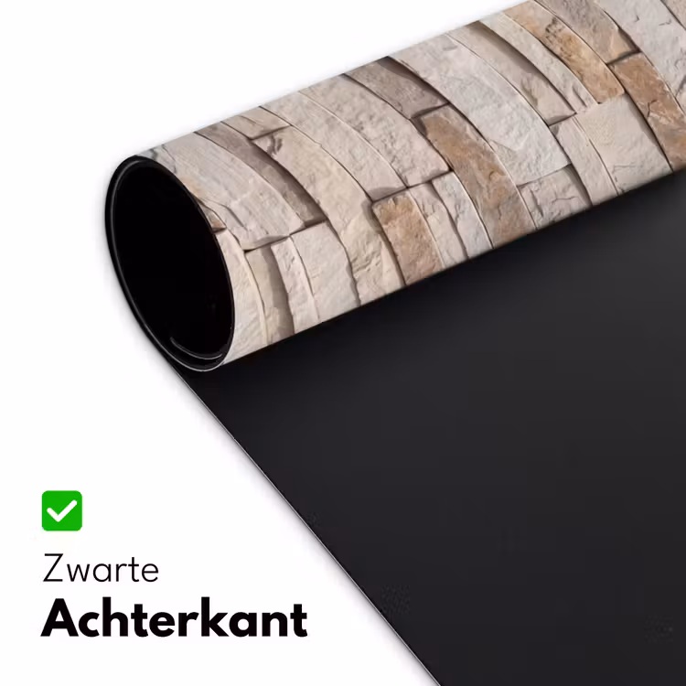 Steen - Muur - Textuur - Rustiek - Beige Muismat XXL klein -sfeer2