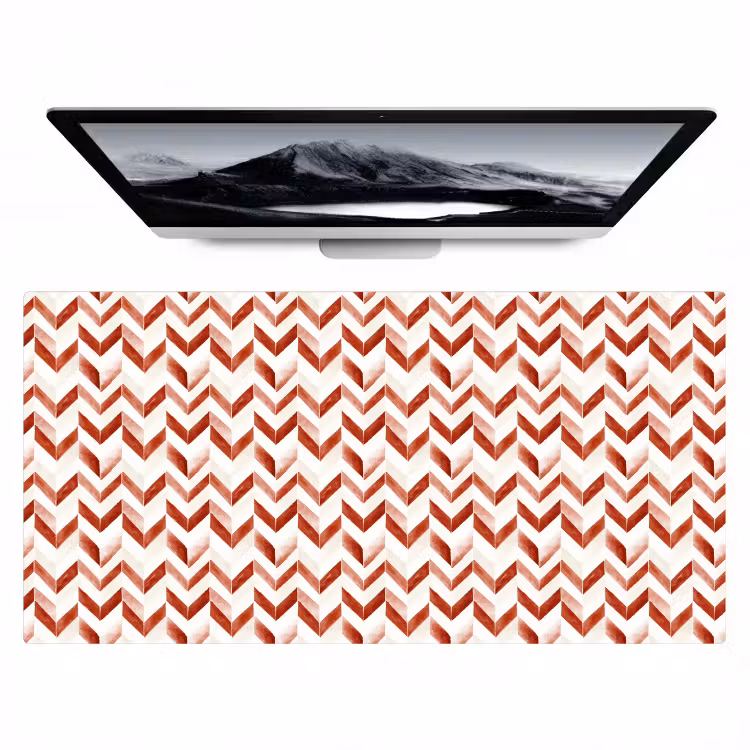 Strepen - Rood - Wit - Patroon Muismat XXL klein 681 -zzz3d