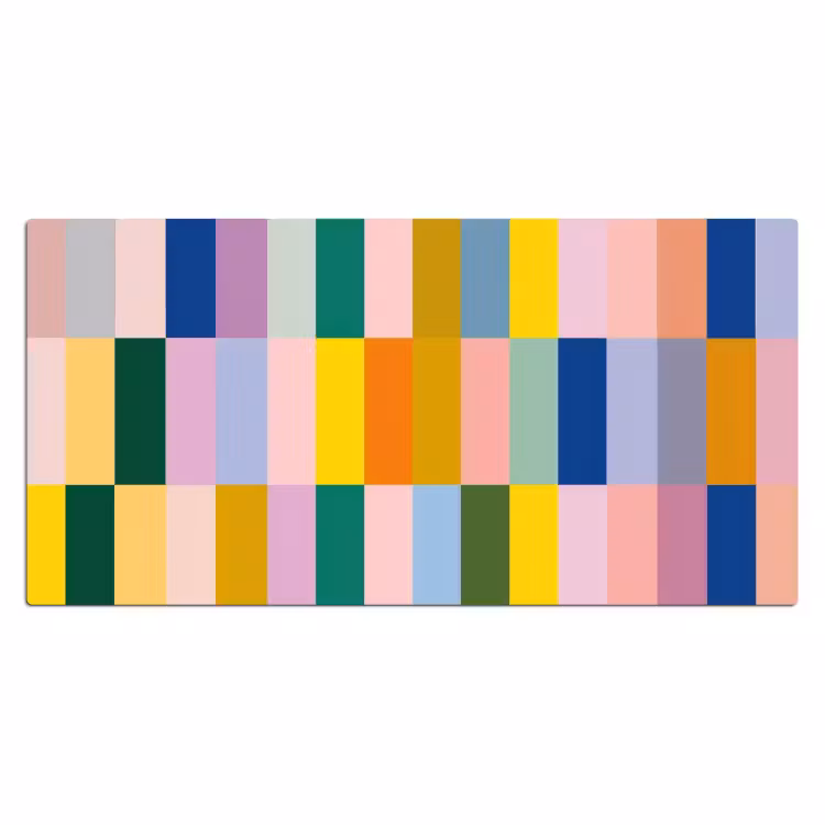 Stroken - Blauw - Patroon - Abstract Muismat XXL klein -3d_leeg