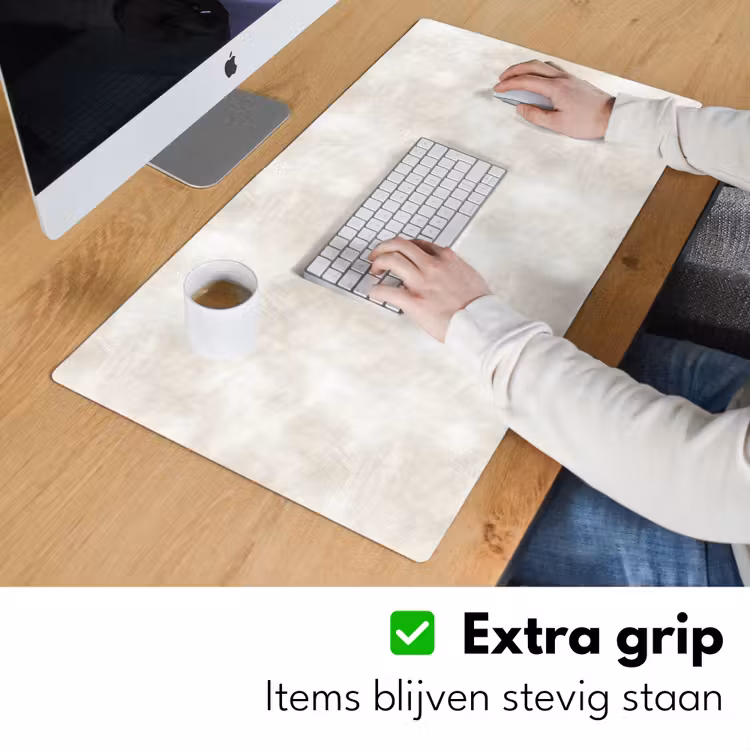 Subtiel - Structuur - Beige Muismat XXL klein 681 -sfeer3