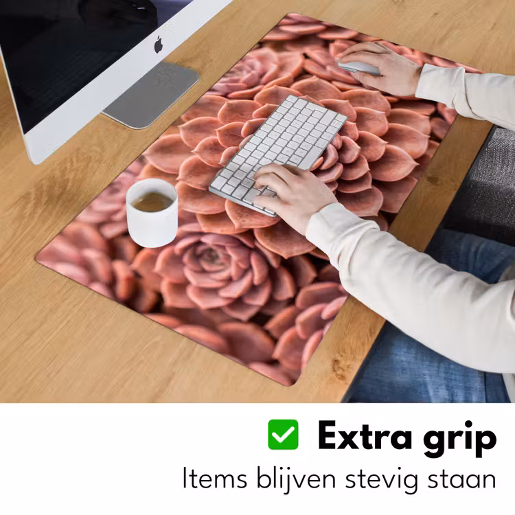 Vetplant - Organisch - Roze Muismat XXL klein -sfeer3