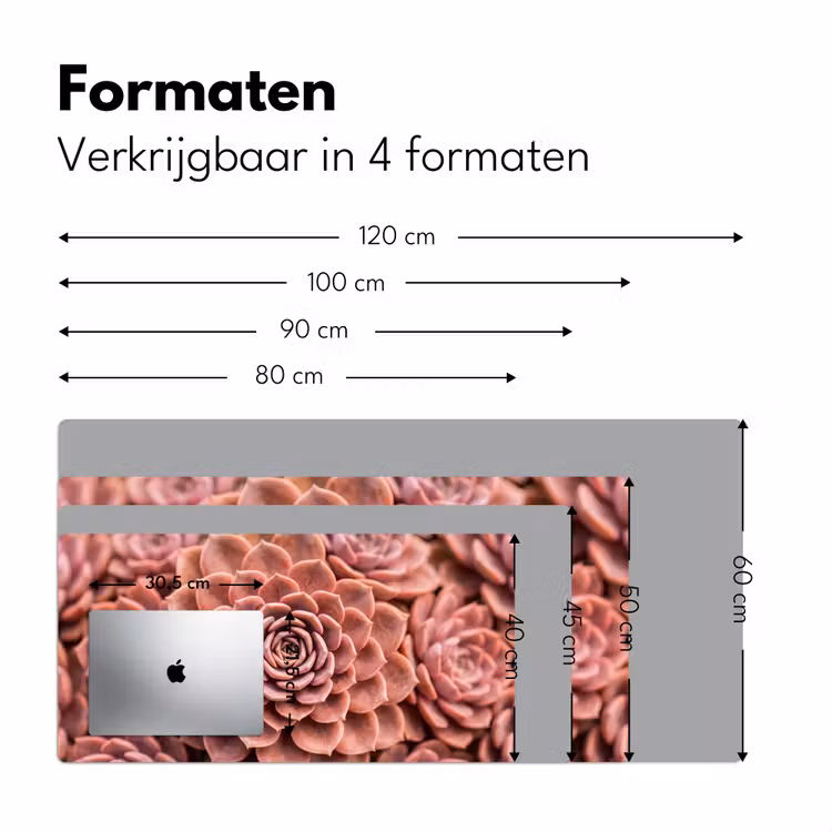Vetplant - Organisch - Roze Muismat XXL klein -sfeer5