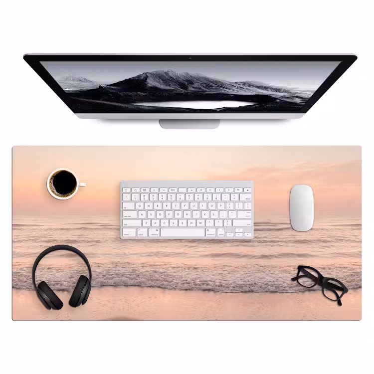 Zon - Strand - Roze Muismat XXL klein -3d
