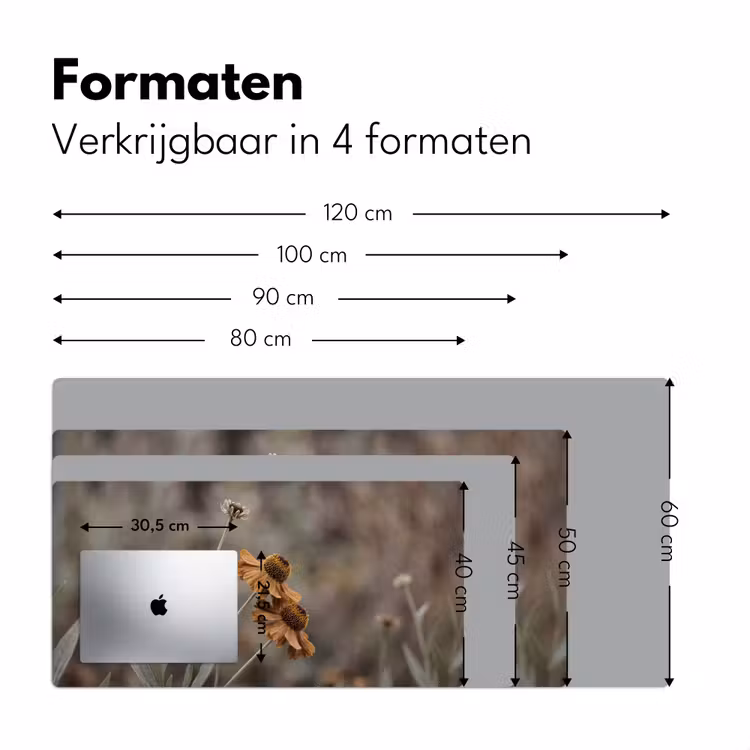 Zonnehoed - Droogbloemen - Geel - Warm Muismat XXL klein -sfeer5