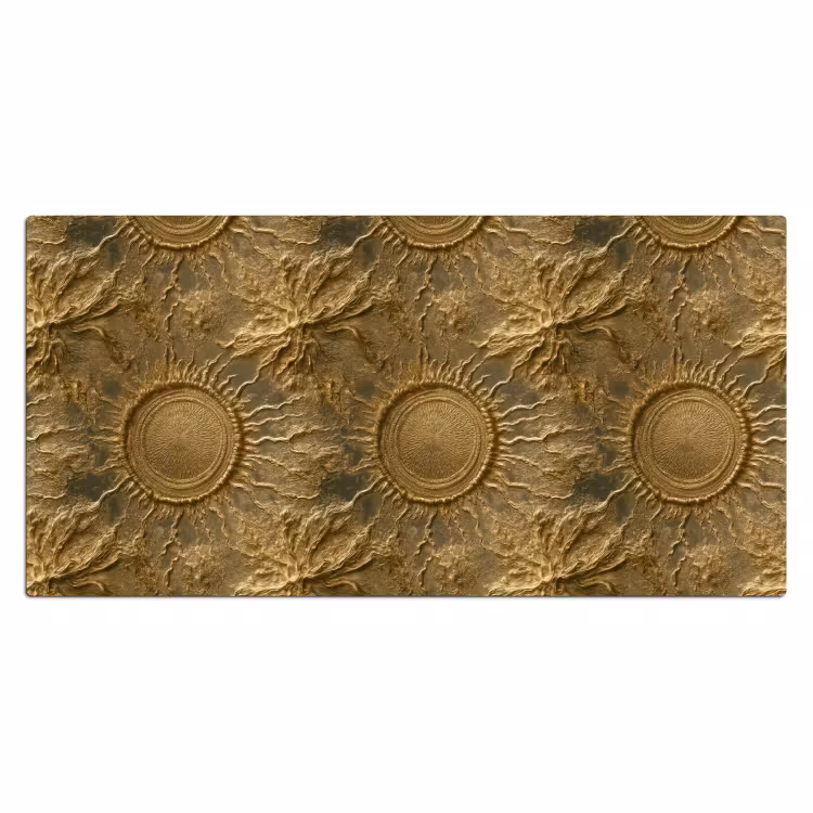 Zon - Reliëf - Antiek - Goud Muismat XXL klein 681 -3d_leeg