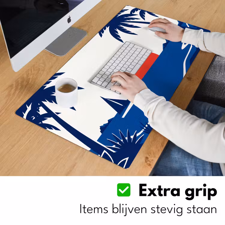 Zonsondergang - Zee - Palmboom - Tropisch - Modern Muismat XXL klein -sfeer3