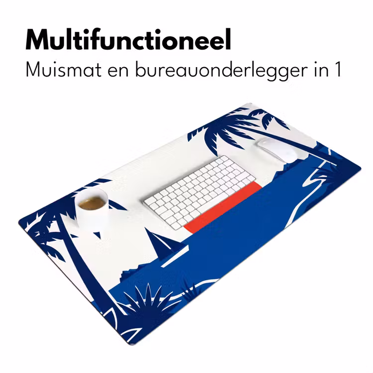Zonsondergang - Zee - Palmboom - Tropisch - Modern Muismat XXL klein -sfeer4