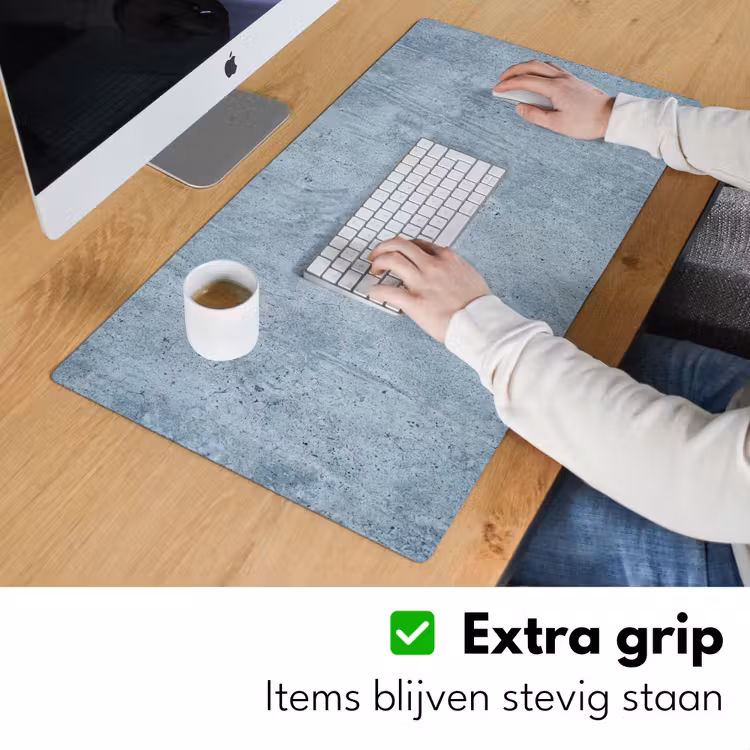 Oppervlak - Ruw - Abstract - Modern - Grijs Muismat XXL klein -sfeer3