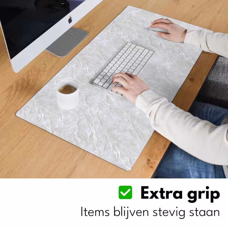 Oppervlakte - Textuur - Grijs Muismat XXL klein 681 -sfeer3