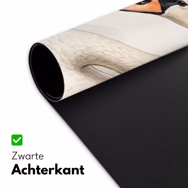 Zwanen - Hartvorm - Dieren Muismat XXL klein -sfeer2