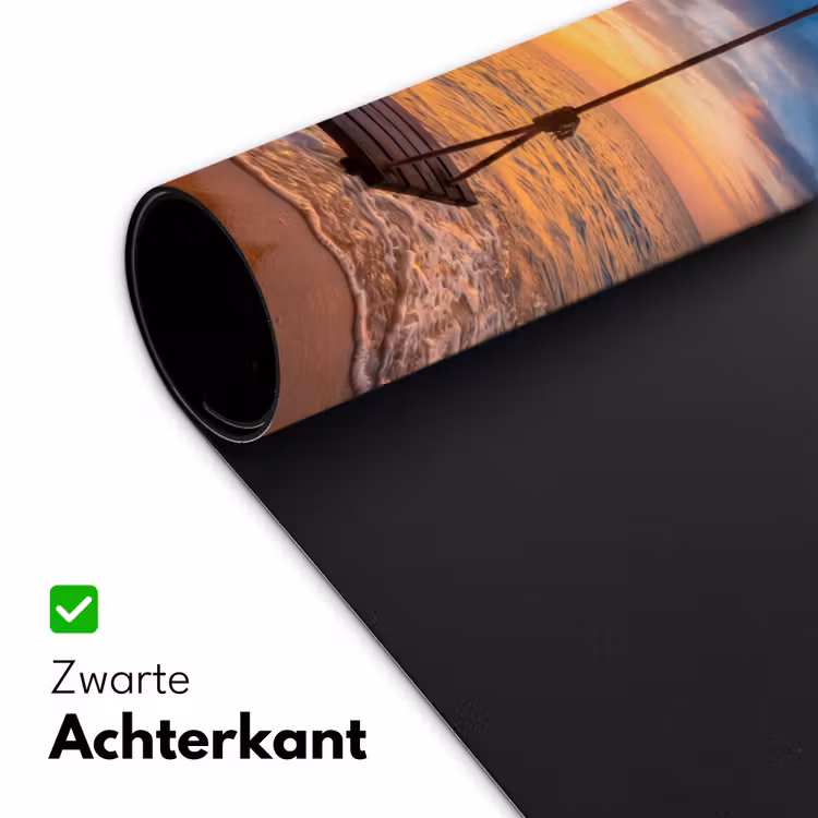 Schommel - Strand - Zonsondergang - Natuur - Oranje Muismat XXL klein -sfeer2