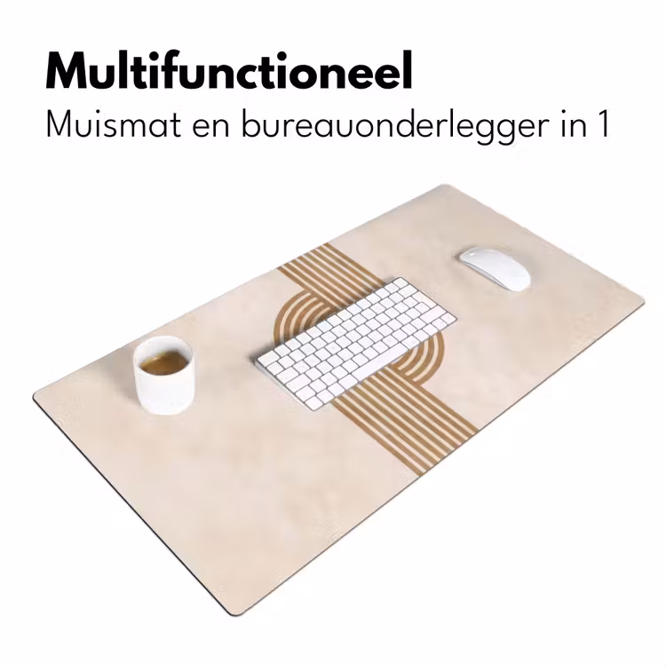 Symmetrische bocht - Koperkleurig Muismat XXL klein -sfeer4